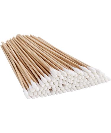Gmark 200pcs Count 6" Cotton Swabs Wooden Sticks Cotton Tipped Applicator GM1091A