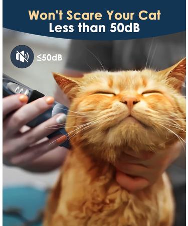 Oneisall Cat Grooming Clippers for Matted Hair - 2-Speed Cordless Pet Trimmer Kit - Low Noise Clipper for Dogs, Cats, Animals (Blue) - Buy Online on SooperMarket.com