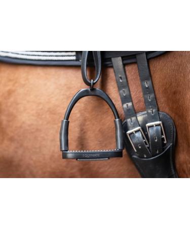 Equinate Safety Bars Manchester 10cm Black Matt - Anti-Slip Rubber Tread - Stirrup for Adults & Children - 2 Pieces for Ankle Relief - Buy Online on SooperMarket.com