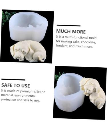 Ciieeo 3pcs Mold Animal Resin DIY Cake Rubber Dessert Jewelry Ice Cube Candy Chocolate Ice Cube Mould Silicone Coaster Epoxy Baking Tool Sleeping Dogs 3D Silica Gel Mousse Chocolate White 10.8X8.5X5CMx3pcs - Buy Online on SooperMarket.com