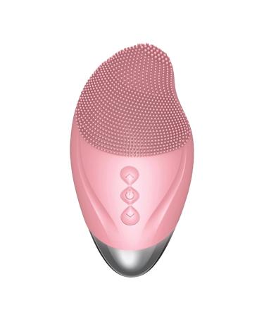 Maodom Face Cleansing Brush Soft Silicone Face Cleansing Brush | Vibrating Rechargeable Waterproof Skin Care Tool for Firming Enhances Product Absorption Pink (English)