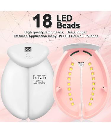 Professional 54W UV Nail Lamp for Gel Nail Polish Kit - Pink - Buy Online on SooperMarket.com