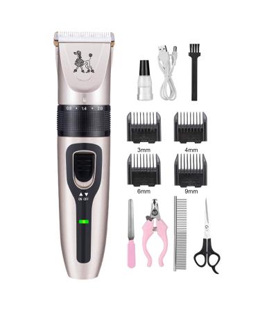 Enjoyfeel Dog Grooming Clippers Electric Pet Trimmer Cordless and Low Noise Grooming Set for Dogs Cats Professional USB Rechargeable Hair Shaver Set