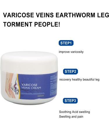 50g Natural Varicose Veins Cream | Leg Circulation & Spider Vein Remover | Cooling Effect | Ointment - Buy Online on SooperMarket.com