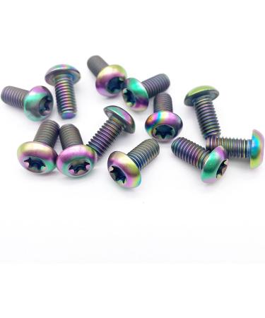 12pcs M5 * 10mm Titanium Rotor Bolt Kit for MTB Disc Brake Rotor - Rainbow Color - Buy Online on SooperMarket.com
