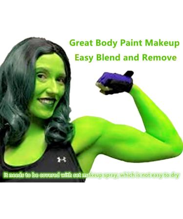 Go Ho Cream-Blendable Light Green Face Paint Stick (1.06 Oz) for Grinch Costume | Halloween Cosplay SFX Makeup | Waterproof - Buy Online on SooperMarket.com