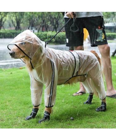 BT Bear Dog Raincoat with Legs Transparent Four-legs Large Dog Raincoats Waterproof with Reflective Strips & Hood Jumpsuit for Medium Dogs Large Dogs (7XL) - Buy Online on SooperMarket.com
