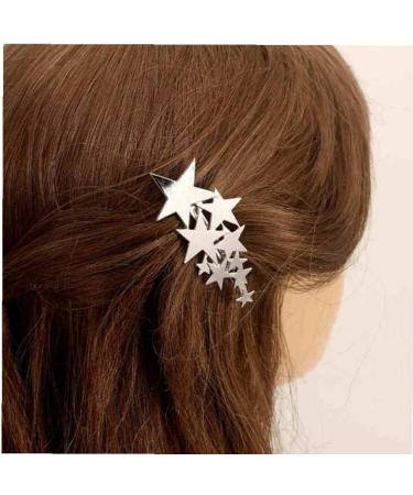 1pc Alloy Hairpin Silver Hair Ornament Hair Clip Stars Shape Hair Pins Women Cute Star Hair Styling Jewelrys - Buy Online on SooperMarket.com