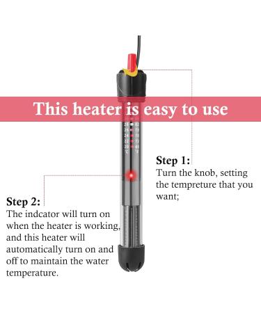 HITOP HP-608 25W Submersible Aquarium Heater with Thermometer and Extra Sucker Cup - Buy Online on SooperMarket.com