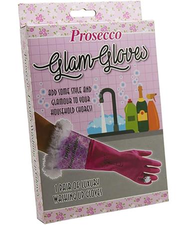 Prosecco Glam Gloves - 1 Pair | Stylish and Practical Washing Up Gloves - Buy Online on SooperMarket.com