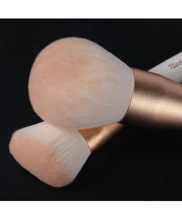 EVRCHEGIA 12pcs White Makeup Brush Set - Premium Eye Shadow, Eyebrows, Eyeliner, Concealer, Lip Liner & Foundation Brushes - Cruelty-Free Synthetic Fiber Bristles - Travel-Friendly - Buy Online on SooperMarket.com