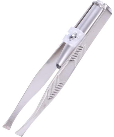 Spactz Stainless Steel Eyelashes Eyebrow Tweezer + LED Light - Buy Online on SooperMarket.com