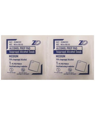 100-Pack Alcohol Prep Pads - Sterile Individually-Wrapped Isopropyl Cotton Swabs - Buy Online on SooperMarket.com
