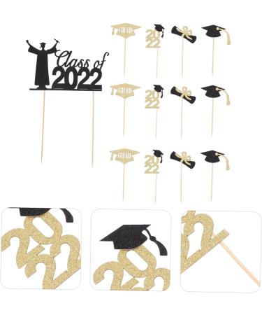 MAGICLULU 13pcs Graduation Season Cake Insert Cardstock Topper Graduate Dessert Toppers Graduation Baking Topper 2022 Cupcake Topper Congrats Desserts Inserts Toothpick Glitter Paper Food - Buy Online on SooperMarket.com