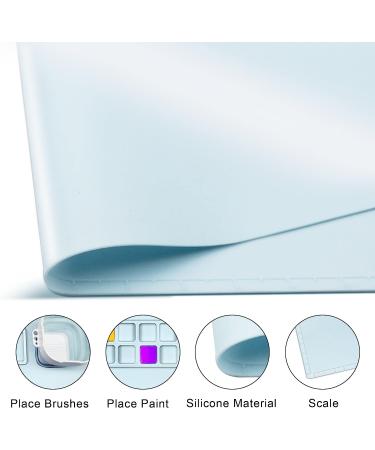 Creator Silicone Craft Mat 20x16 for Resin, Painting, Art - Non-Stick Silicone Sheet for Clay & Play Doh - Includes Cleaning Cup (Blue) - Buy Online on SooperMarket.com