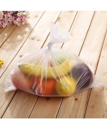 14x20 Plastic Produce Bags on Roll - 350 Clear Food Storage Bags for Bread, Fruits, Vegetables - Buy Online on SooperMarket.com