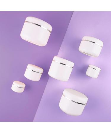 10 Pcs Cosmetic Sample Jars 10/20/30/50/100ml Plastic Refillable Travel Pots for Toiletries Empty Cosmetic Container Pots with Mini Spatulas Spoon and Labels for Makeup Beauty Nails - Buy Online on SooperMarket.com