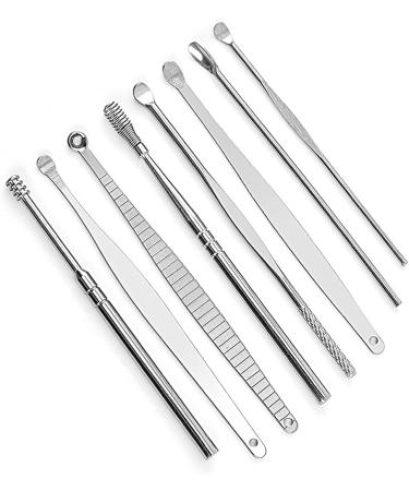Worparsen Ear Cleaning Kit with Storage Holder Multi Styles Ear Cleaning Kit 8Pcs/Set Practical - Buy Online on SooperMarket.com