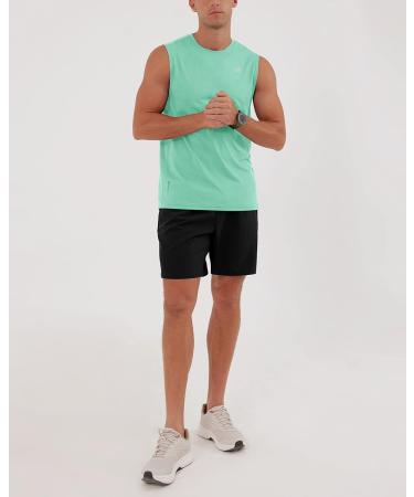 ODODOS Men's Muscle Shirt UPF 50+ Sleeveless Gym Tank Top Mint Green XXL Tall - Buy Online on SooperMarket.com