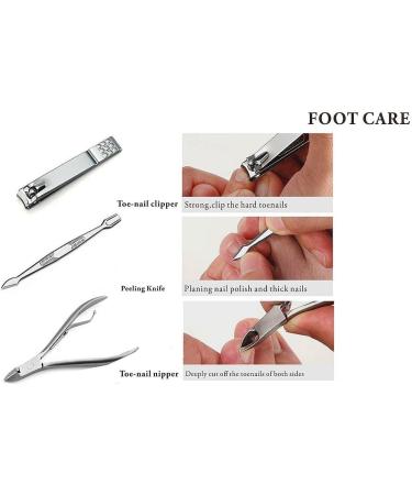 Professional 12-Piece Manicure & Pedicure Set | Stainless Steel Nail Clipper Kit | Travel Grooming Tools - Black - Buy Online on SooperMarket.com