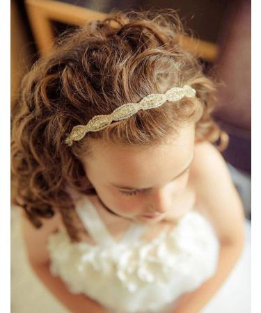 Denifery Rhinestone Crystal Flower Girl Headband - Perfect for Weddings, Festivals and Holidays - Buy Online on SooperMarket.com