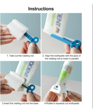 Toothpaste Squeezer Roller | Toothpaste Tube Squeezer - Rolling Tube Toothpaste Squeezer Toothpaste Seat Holder Stand Rotate Toothpaste Dispenser for Bathroom Laoxi Blue - Buy Online on SooperMarket.com