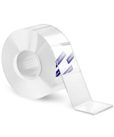 ZMUAXUAN Strong Nano Double Sided Tape Heavy Duty Mounting Clear Removable Sticky Adhesive Strips No Damage Wall Waterproof Reusable Thick Gel Grip Washable for Hanging Picture Poster Carpet Photo 1