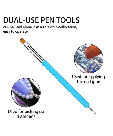 Lofuanna 15ml Rhinestone Glue Gel Kit - Clear Adhesive for Nail Art & Jewelry with Dual-Purpose Brush Pen - 2PCS - Buy Online on SooperMarket.com