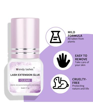 High-Quality Lash Extension Glue - Fast Drying Strong Hold Waterproof Low Irritation - 5ml Clear for Professionals - Buy Online on SooperMarket.com