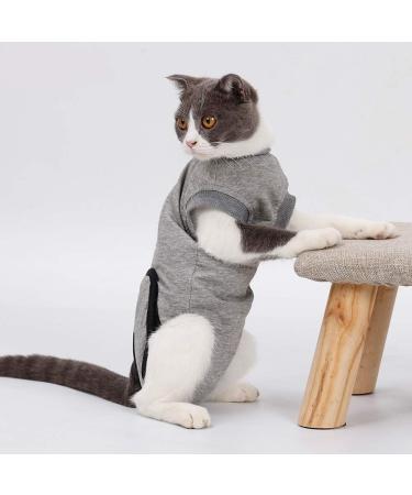 BT Bear Pet Surgery Recovery Suits Cats Clothes Abdominal Wounds Skin Diseases E-Collar Alternative Cotton Cat Shirt for Cats Puppy Small Dogs (XXS-Back length 25cm) XXS--Back length 25cm Chest--27cm - Buy Online on SooperMarket.com