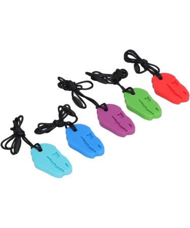 Alomejor 5pcs Silicone Teething Necklace - Soothing Baby Teethers for Gum Relief | International Shipping Available - Buy Online on SooperMarket.com