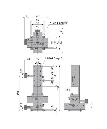Gear Sliding Stage - Detachable Manual Trimming Resistant & Adjustable for Precision Measuring Devices | International Shipping Available - Buy Online on SooperMarket.com