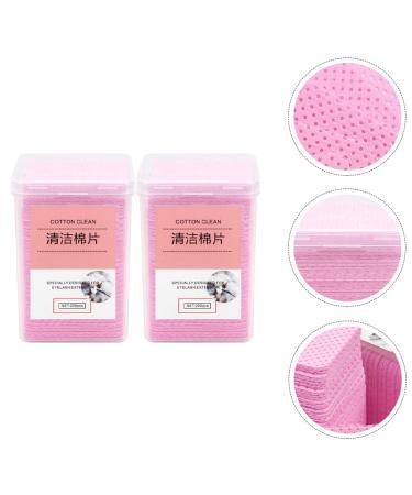 FRCOLOR 800 Pcs Glue Wipes - Glue Remover Cleaning Pads Non-Woven Fabric for Nail Polish & Eyelash - 4.8x4.8cm Pink - International Shipping Available - Buy Online on SooperMarket.com