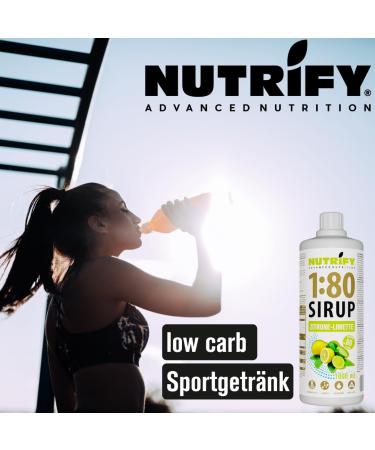 Nutrify Vital Fitness Drink 1:80 Syrup - 3x1L Sugar-Free Lemon Lime Set | 240 Liters of Low-Calorie Sports Beverage with Vitamins & L-Carnitine - International Shipping Available - Buy Online on SooperMarket.com