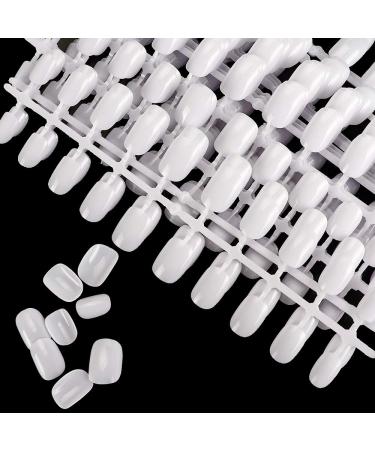 200pcs Children Fake Nails White Short Full Cover 10 pcs/set 10 Sizes Clean Fake Nails Tips for Kids (200 Pcs) 20 Count (Pack of 10)