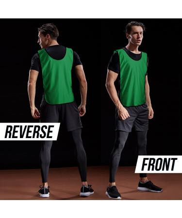 TOWOLF 6PCS Green Scrimmage Vests - X-Large Soccer Training Pinnies for Team Practice - Buy Online on SooperMarket.com