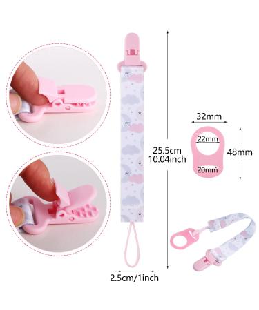 4-Piece Pacifier Band Set - Silicone Nucky Chain Clip for Baby Boys & Girls - Perfect Newborn Gift - Buy Online on SooperMarket.com