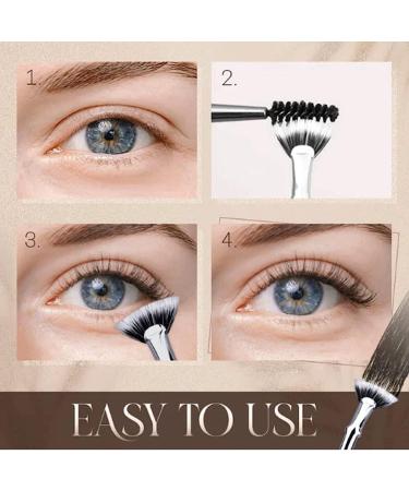 Dolly Mascara Fan Brush Set for Flawless, Clump-Free Lashes - Anjoize Eyelash Brush (2pcs) - Buy Online on SooperMarket.com