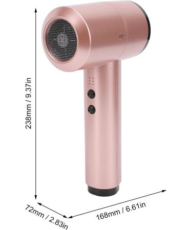 Travel Hair Dryer - Cordless Fast Drying Blow Dryer with 6 Speed Adjustment | Portable Rose Gold Hairdryer for Home & Camping (US Plug - Buy Online on SooperMarket.com