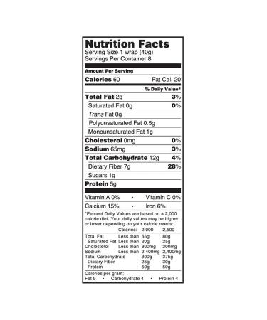 TUMAROS 9 Grain with Chia Wraps - 8 Count (Pack of 6) - Buy Online on SooperMarket.com
