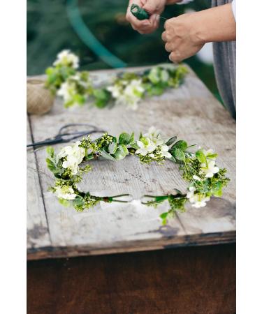 Green Leaf Crown for Bridal Hair Accessories - Bohemian Floral Headband for Wedding, Birthday, Party - Buy Online on SooperMarket.com