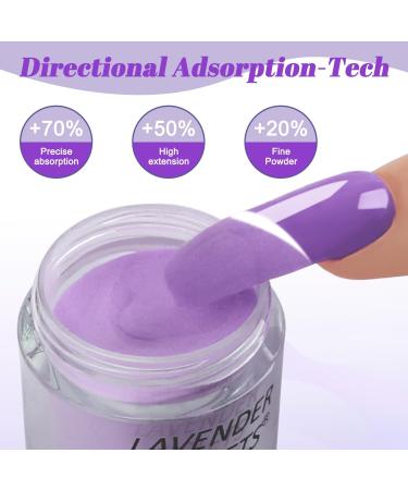 Lavender Violets Dip Powder Nail Kit - 6 Bright Neon Colors for French Manicure & Nail Art J222 - Buy Online on SooperMarket.com