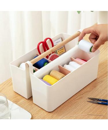 Vidifor Large Plastic Portable Caddy with Adjustable Dividers - Storage Organizer for Art Supplies, Crafts, Colored Pencils, Makeup Desk - Buy Online on SooperMarket.com