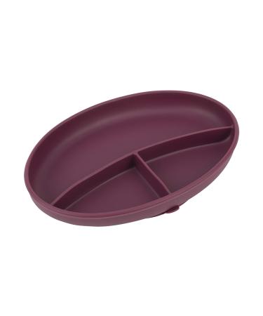 Bazzle Baby Anchor Plate  Strong Suction  BPA Free Silicone  Divided Design  3 to 36 Months Cranberry