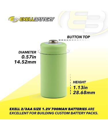 Exell 5-Pack 1.2V 700mAh NiMH Rechargeable Batteries - Compatible with Dust Busters & Handheld Devices - Buy Online on SooperMarket.com