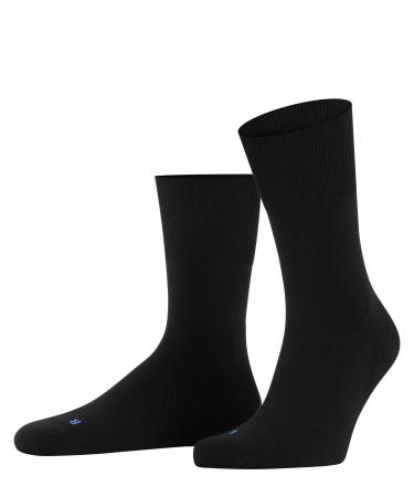 FALKE Unisex Socks Run U SO Cotton Plain 1 Pair Black (Black 3000) 42-43