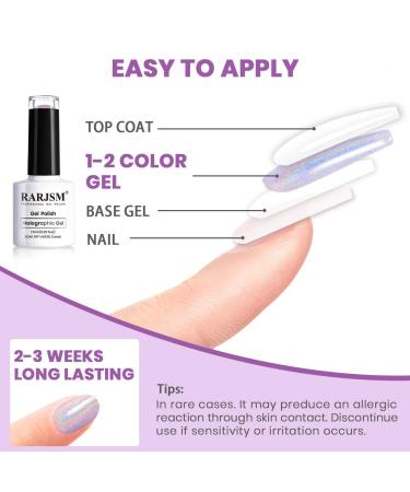 Holographic Mermaid Unicorn Glitter Gel Nail Polish - RAR73 (Rose Gold) | Spring and Summer Ready - Buy Online on SooperMarket.com
