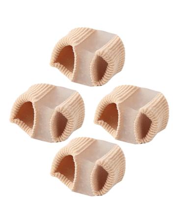 Cabilock 4pcs Toe Splitter Thumb Bandage Nail Molding Gel Thumb Brace Bunion Overlapping Toes Separator Bunion Straightener Toe Space Cover Supple Toe Separator Woven Toes Spacer Brace Foot 4X3CM Assorted Color