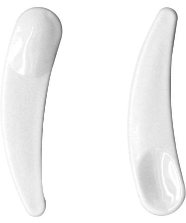 100Pcs Mini Disposable Curved Cosmetic Spoons | Multi-functional Facial Mask Spatula - White | International Shipping - Buy Online on SooperMarket.com
