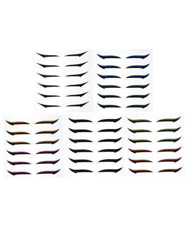 Gogogmee 36 Pairs Glitter Eyeliner Adhesive Eyelid Strips Double Eyelid Strips Double-sided Tape Sticker